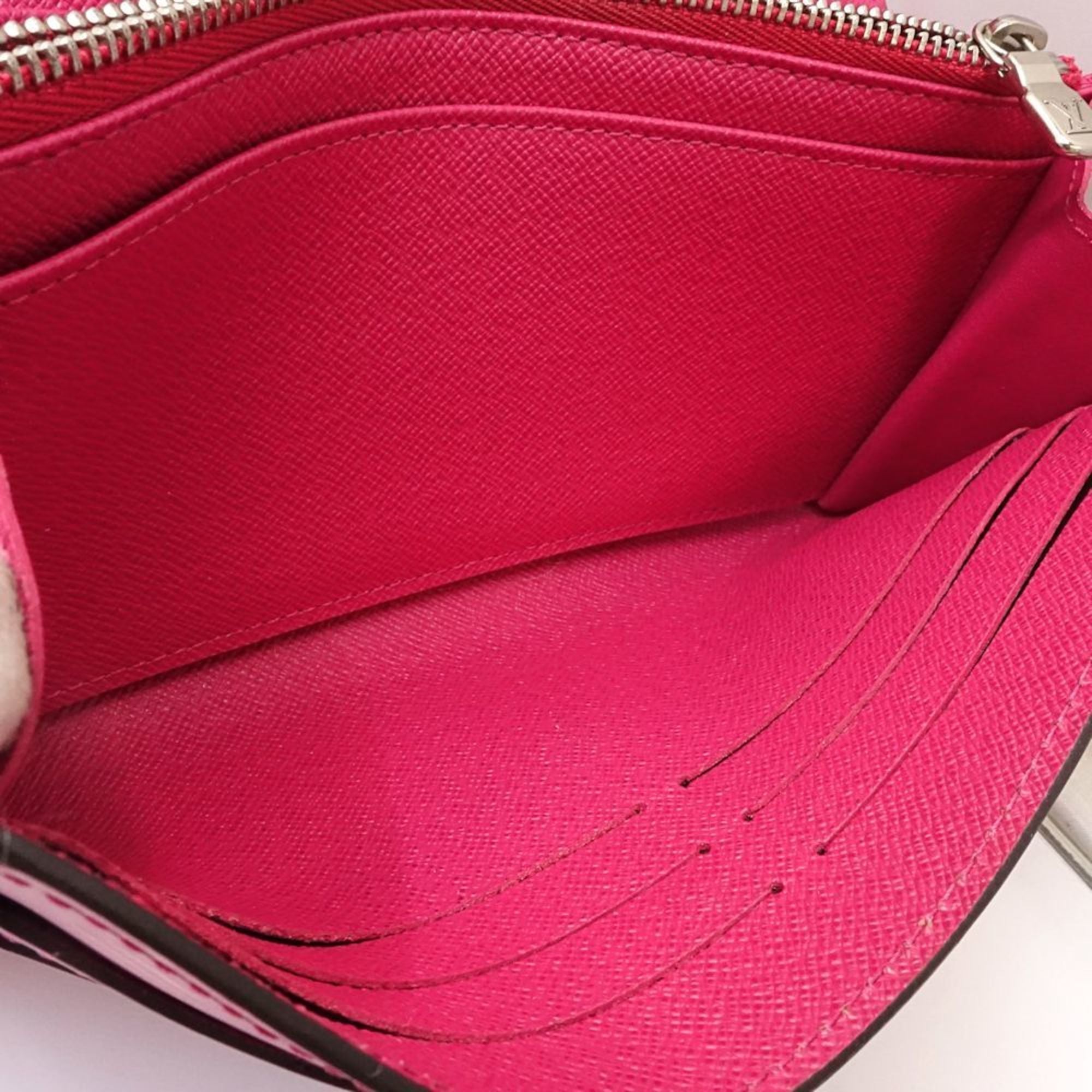 Louis Vuitton Hot Pink Leather Long Wallet