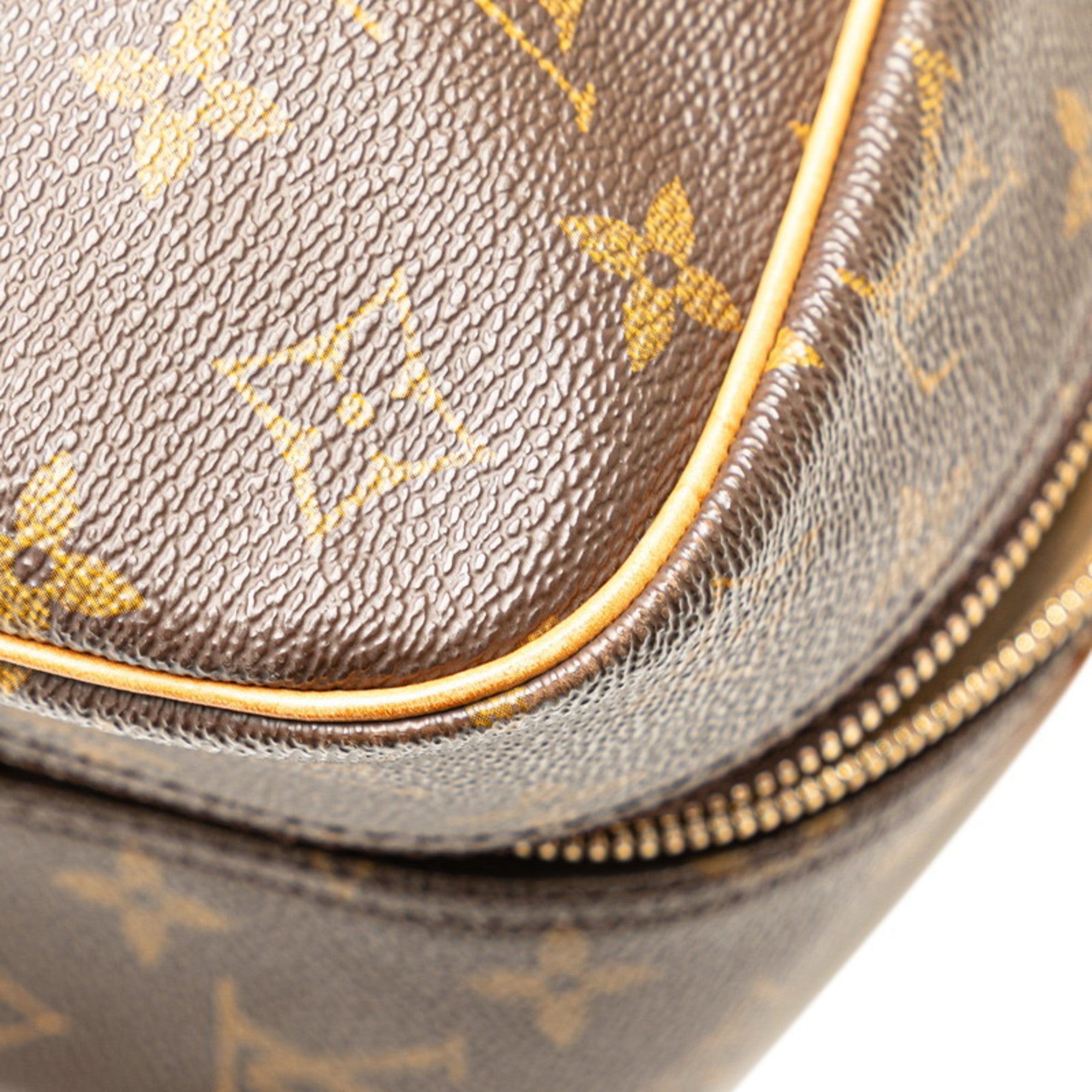 Louis Vuitton Brown Pvc Leather Handbag Shoulder Bag
