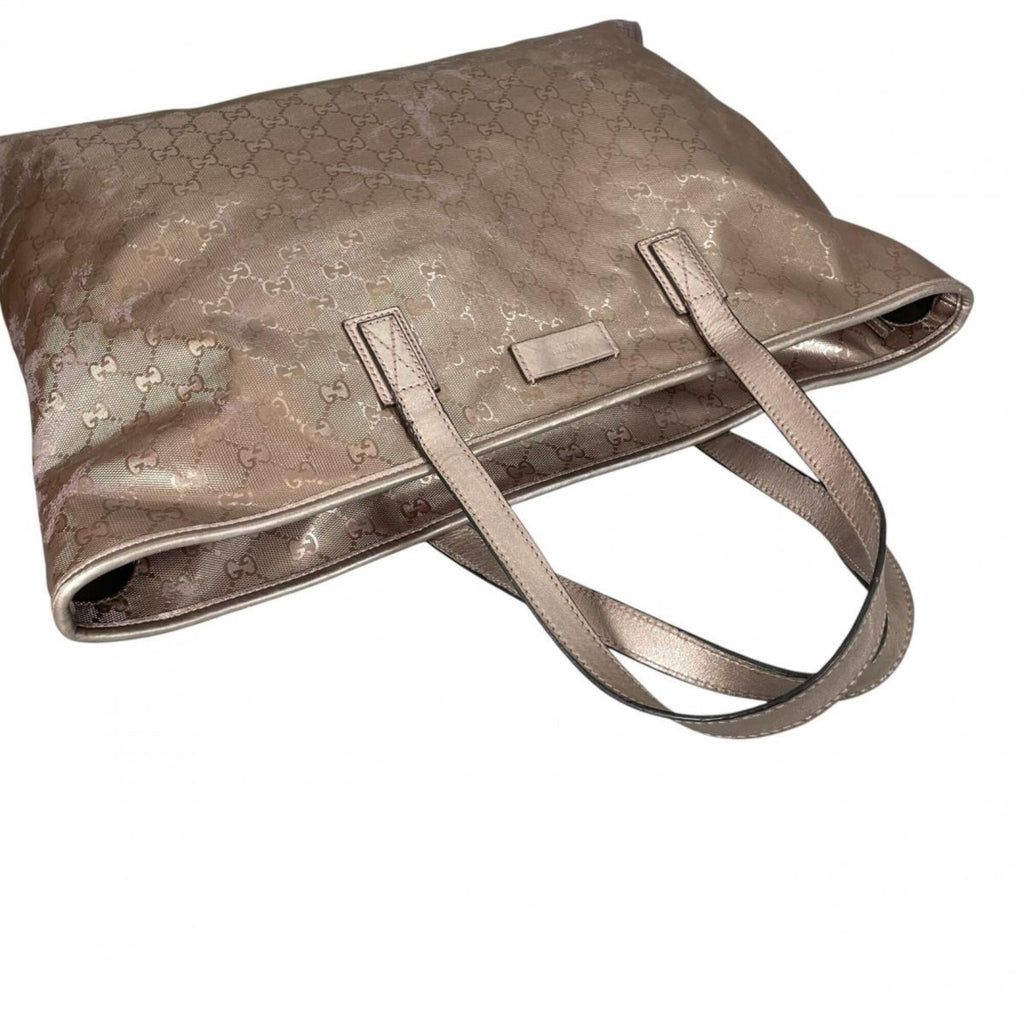 Gucci Gg Imprimé Gold Gg Imprimé Handbag Tote Bag (Pre-Owned)