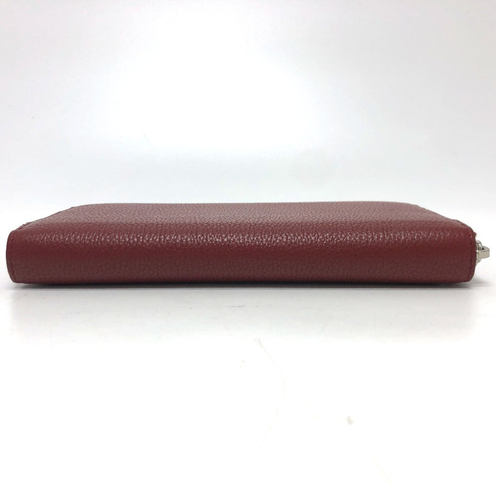 Prada Red Color Leather Long Wallet (Bi-Fold)