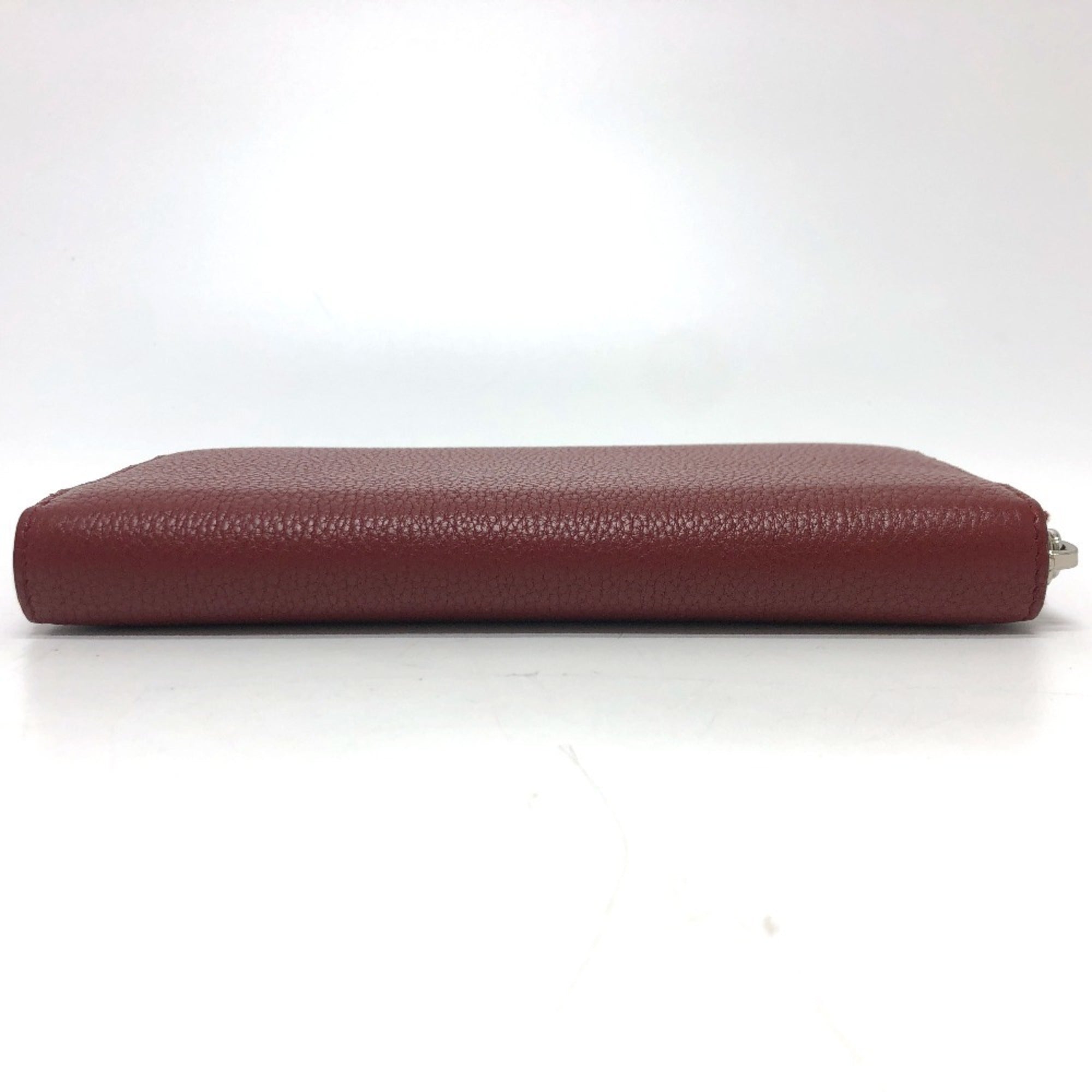 Prada Red Color Leather Long Wallet (Bi-Fold)