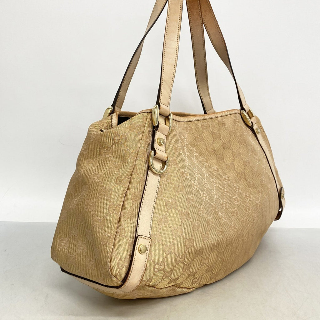 Gucci Beige Canvas Tote Bag (Pre-Owned)