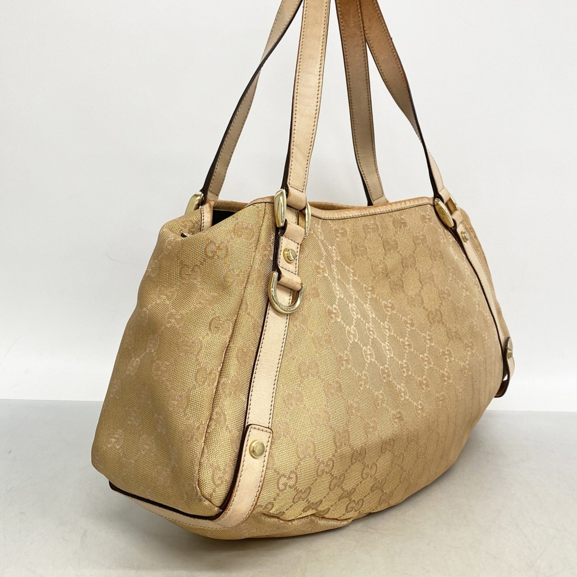Gucci Beige Canvas Tote Bag (Pre-Owned)