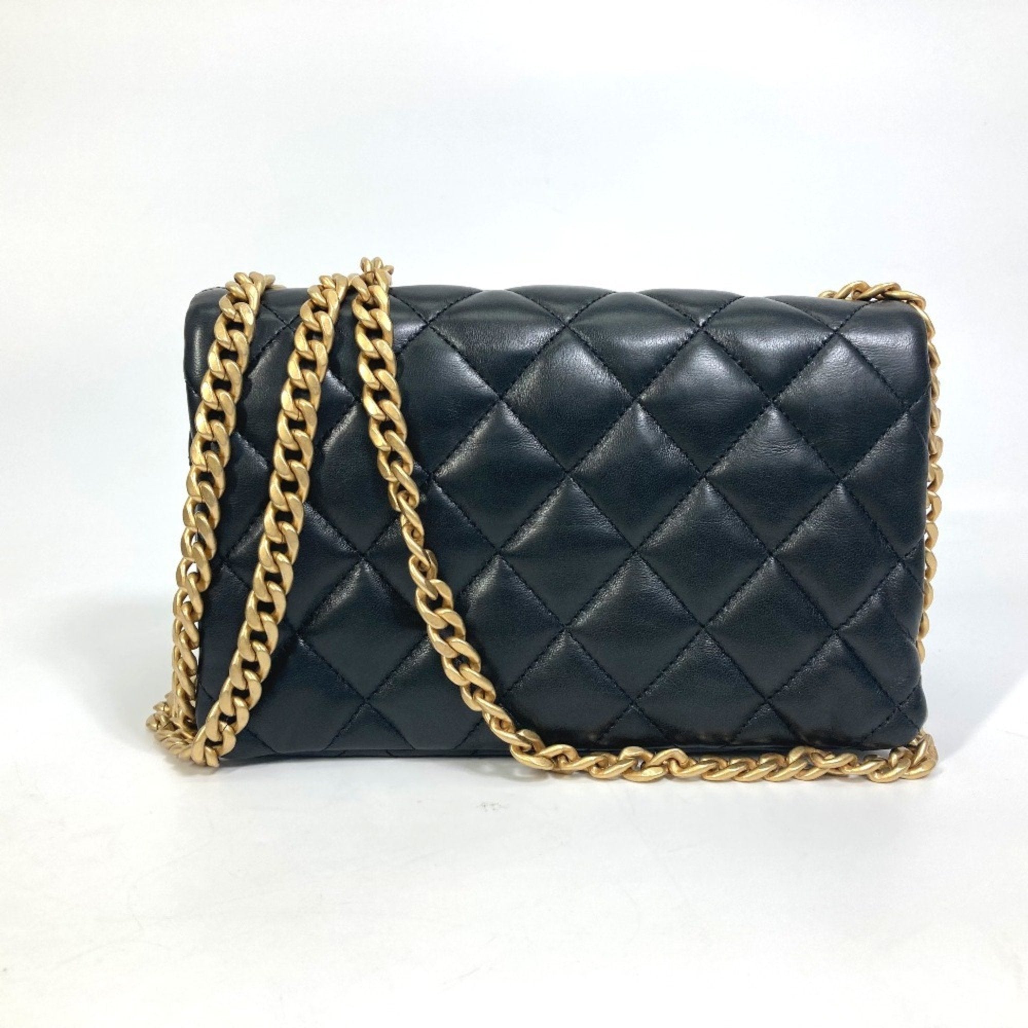 Chanel Black Leather Shoulder Bag