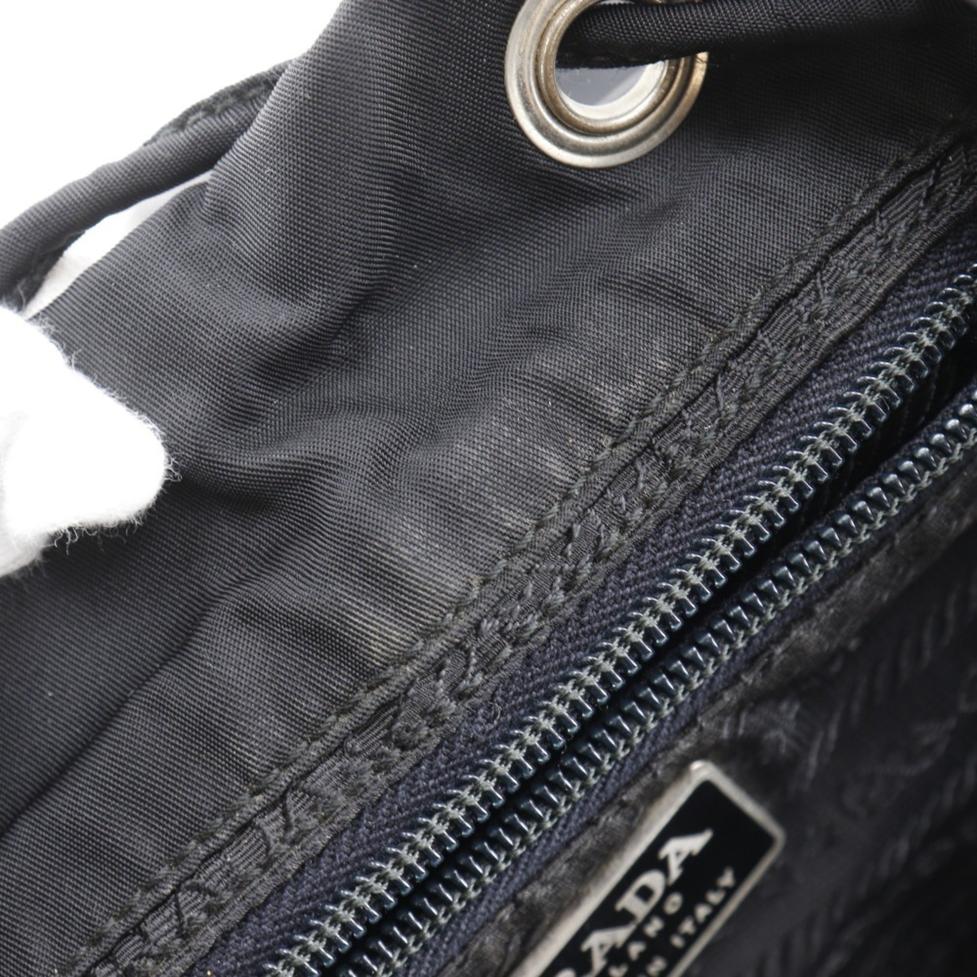 Prada Black Nylon Backpack Tote Bag