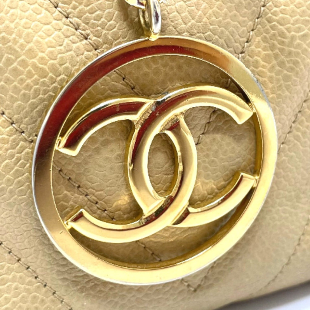 Chanel Beige Leather Shoulder Bag