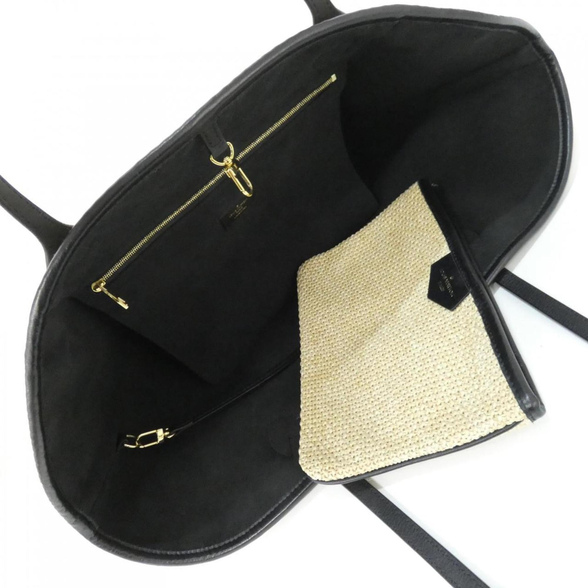 Louis Vuitton Black Raffia Handbag