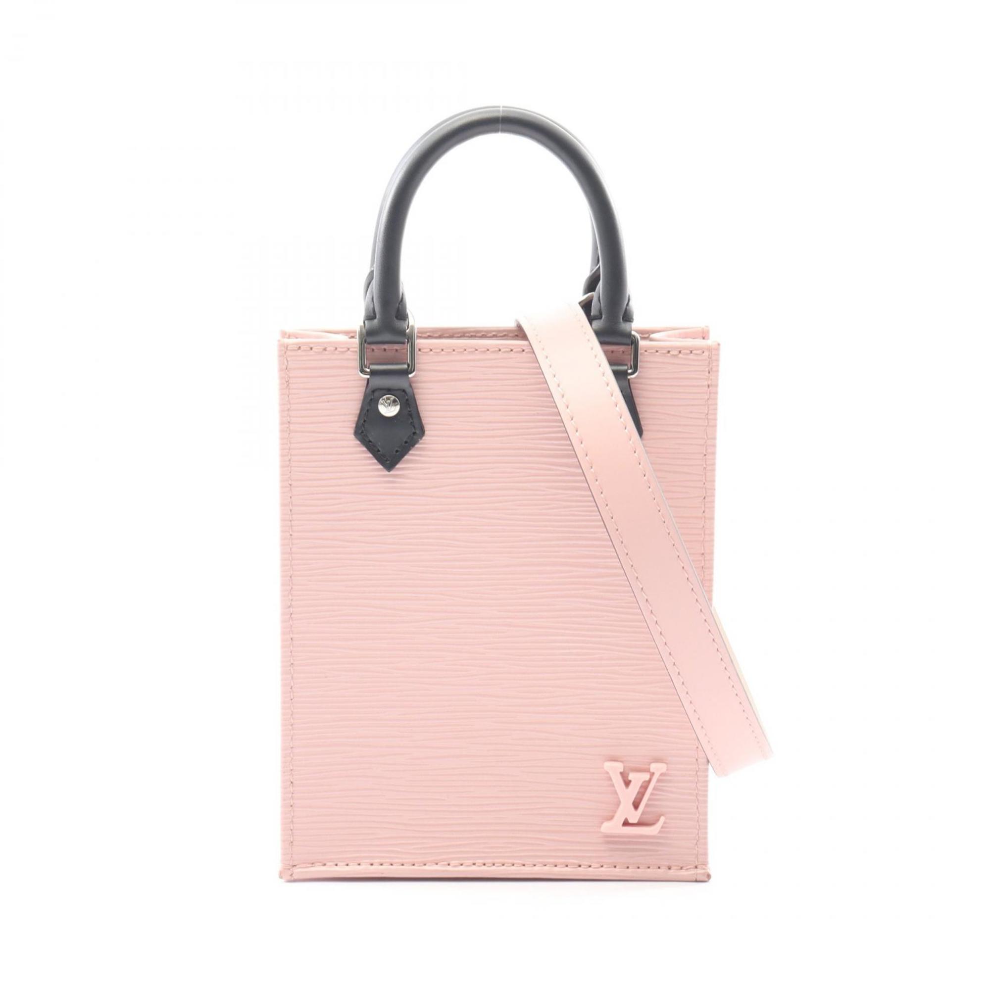 Louis Vuitton Black Pink Rose Ballerine Epi Leather Handbag