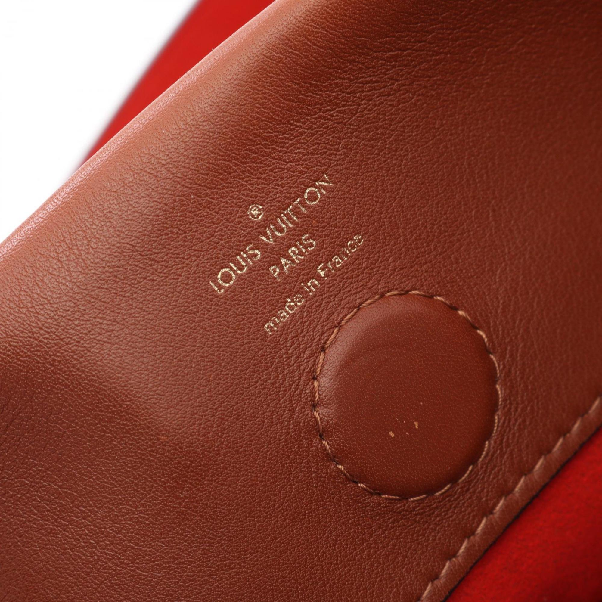 Louis Vuitton Black Brown Caramel Red Color Monogram Pvc Leather Coated Canvas Shoulder Bag