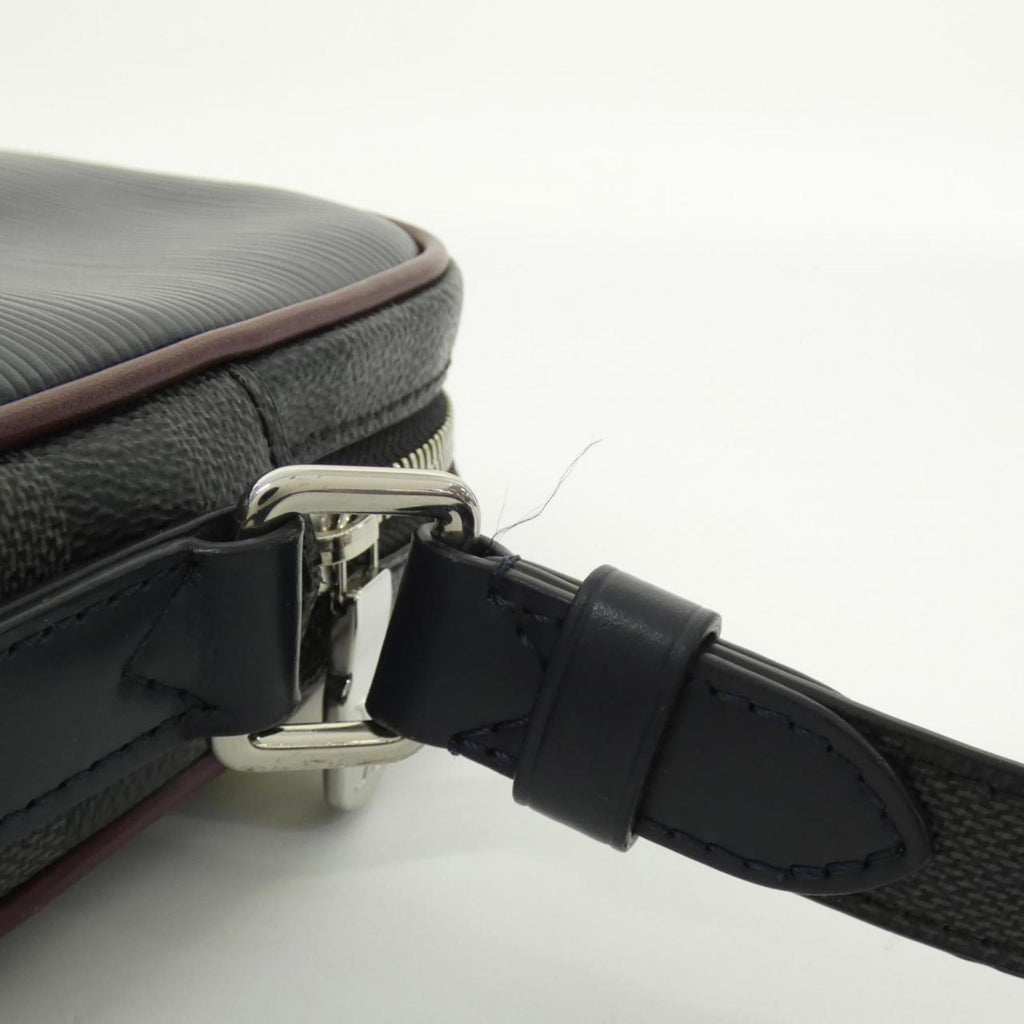 Louis Vuitton Graphite Coated Canvas Leather Shoulder Bag