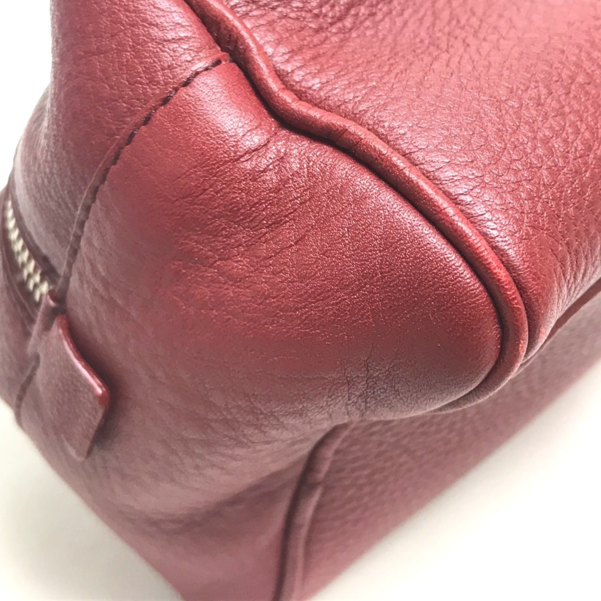 Prada Red Color Leather Pouch