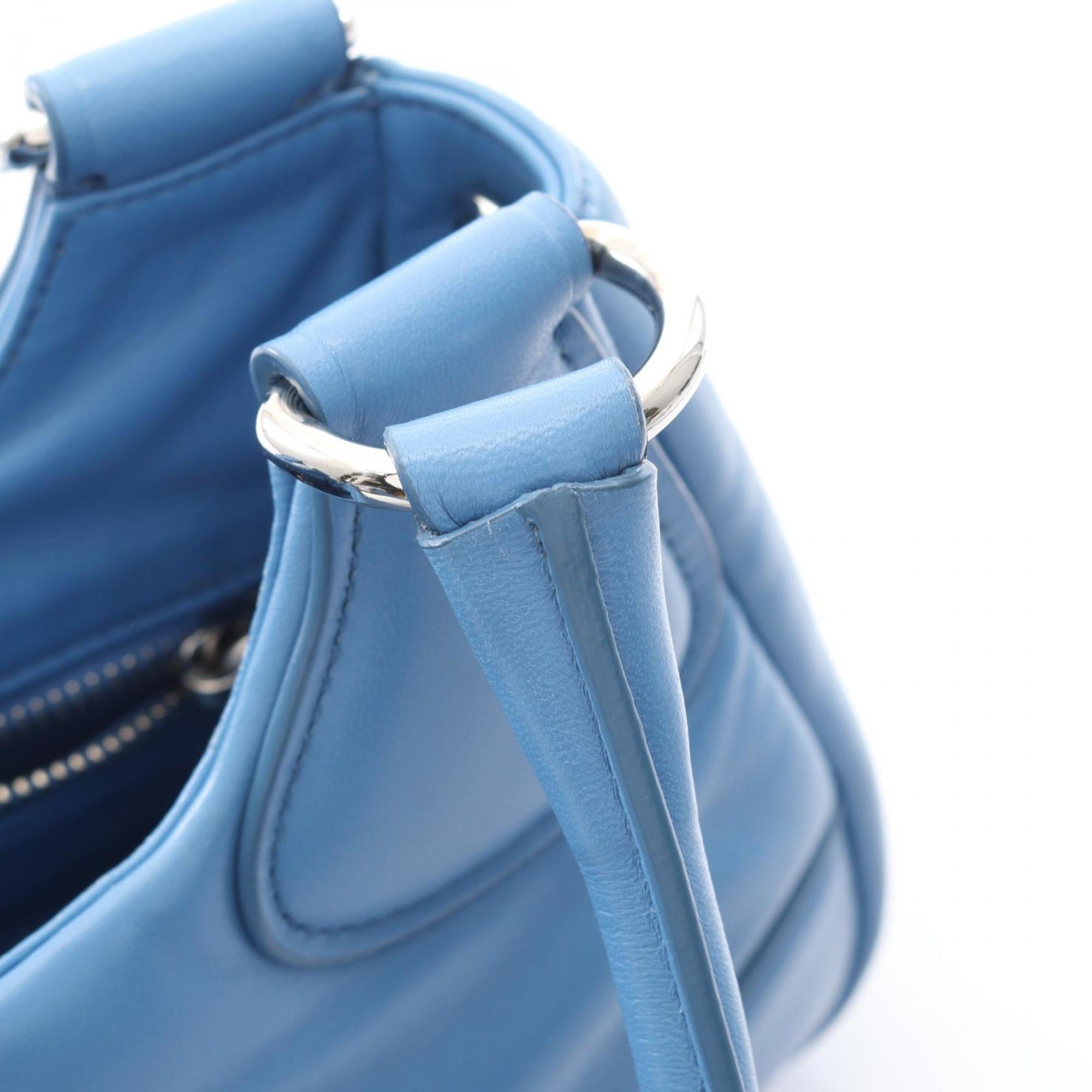 Prada Blue Leather Handbag