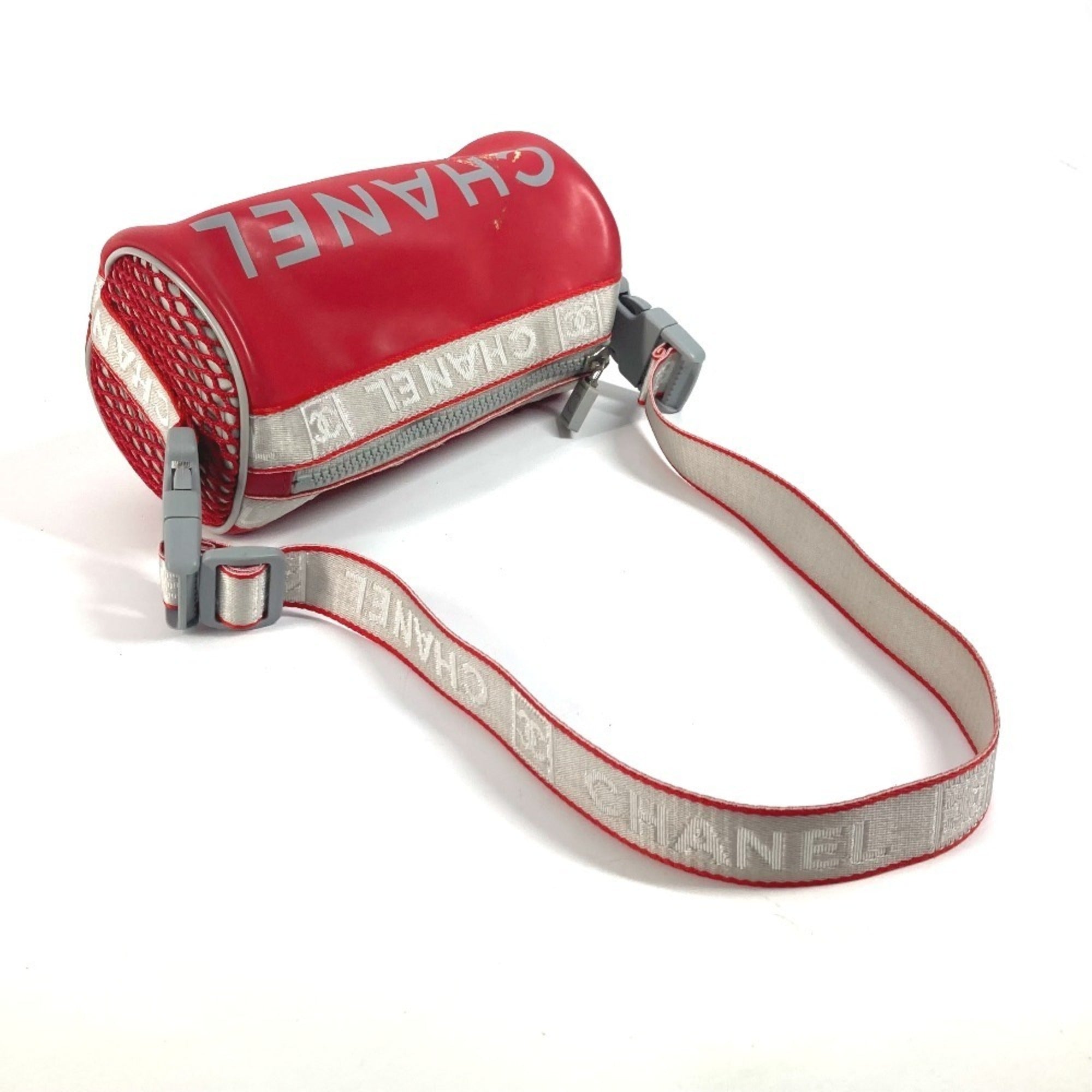 Chanel Sport Red Color White Rubber Handbag