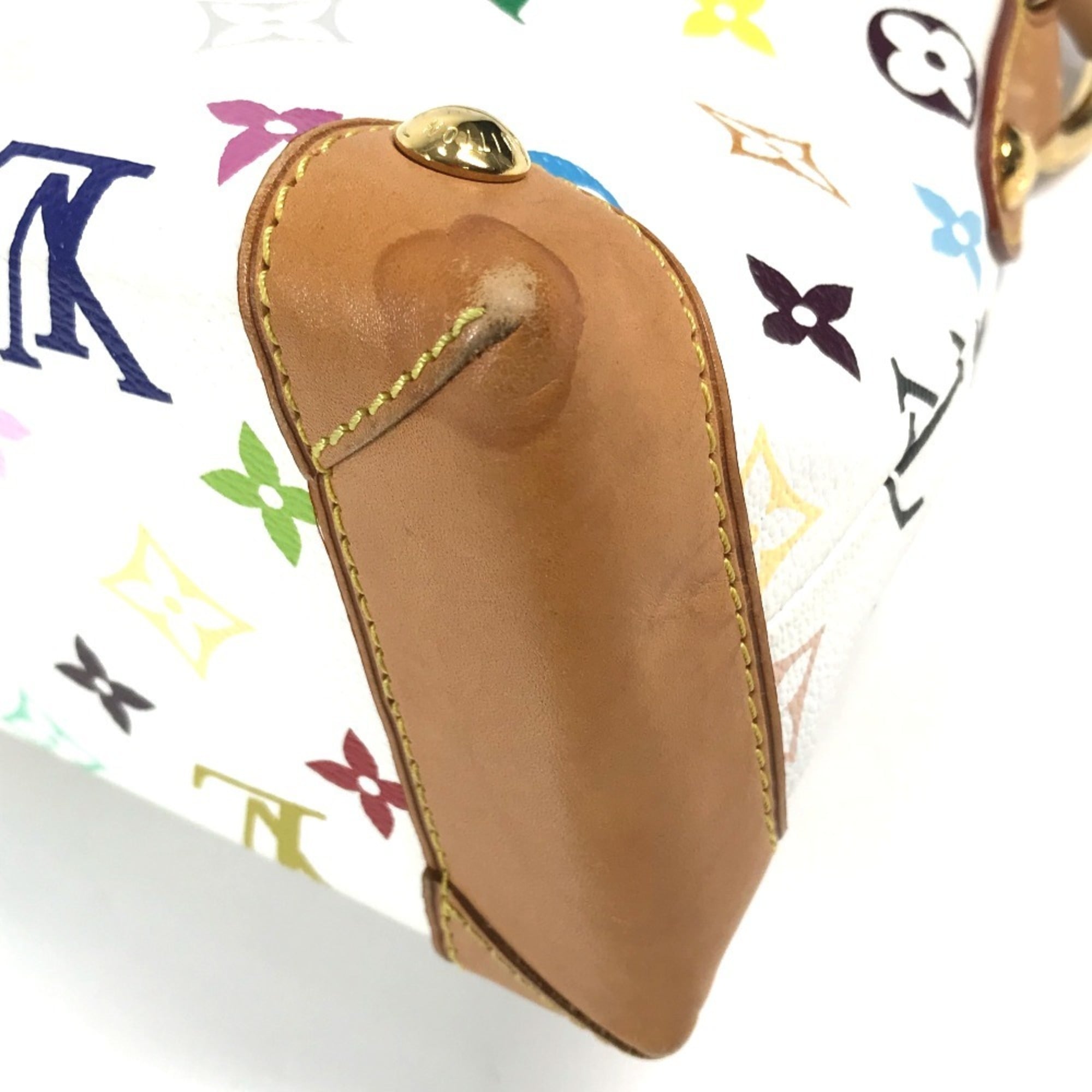 Louis Vuitton Blanc Multi-Color White Yellow Monogram Multicolore Canvas Handbag Shoulder Bag