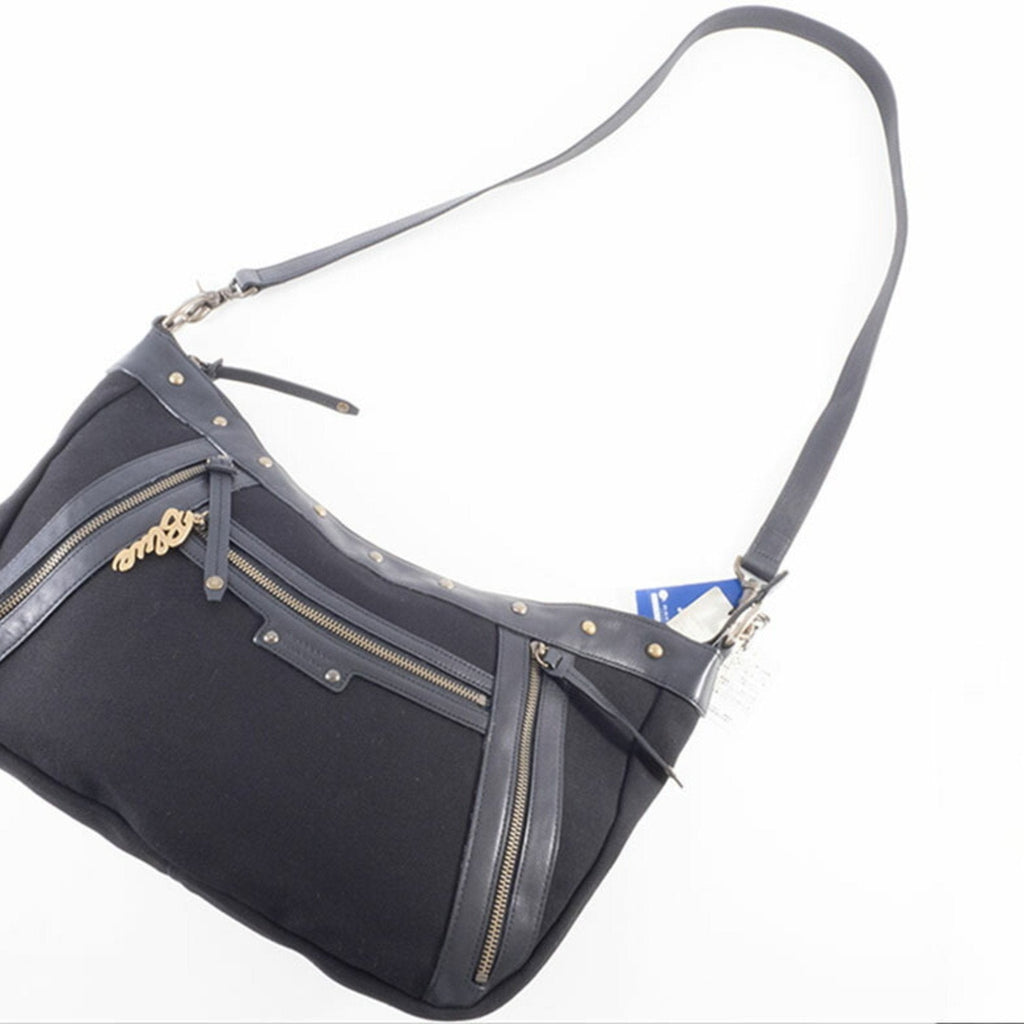 Burberry Black Canvas Leather Shoulder Bag