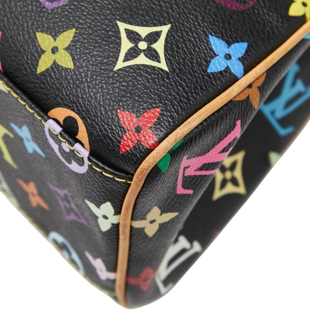 Louis Vuitton Black Multi-Color Pvc Leather Handbag Tote Bag