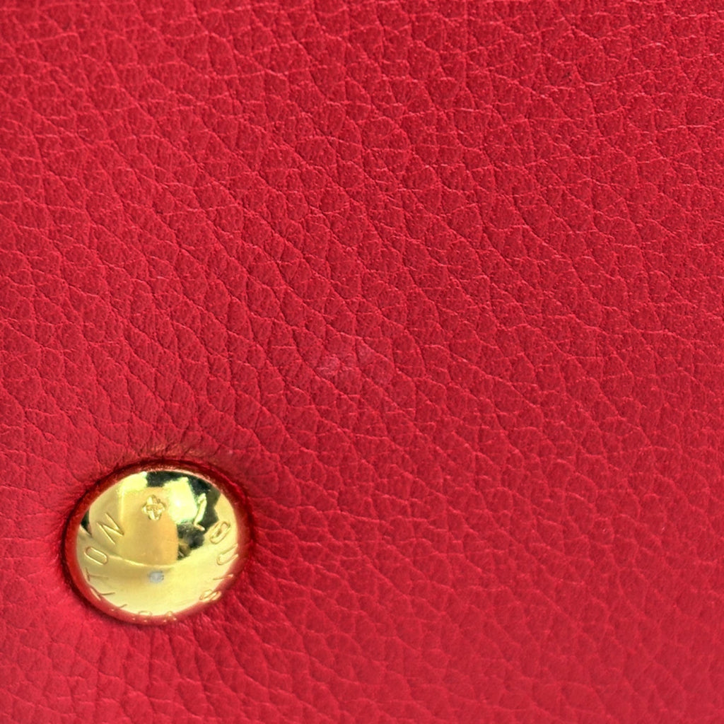 Louis Vuitton Cerise Red Brown Monogram Handbag Tote Bag