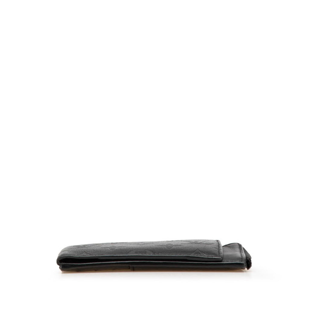 Louis Vuitton Black Noir Leather Coin Purse/Coin Case