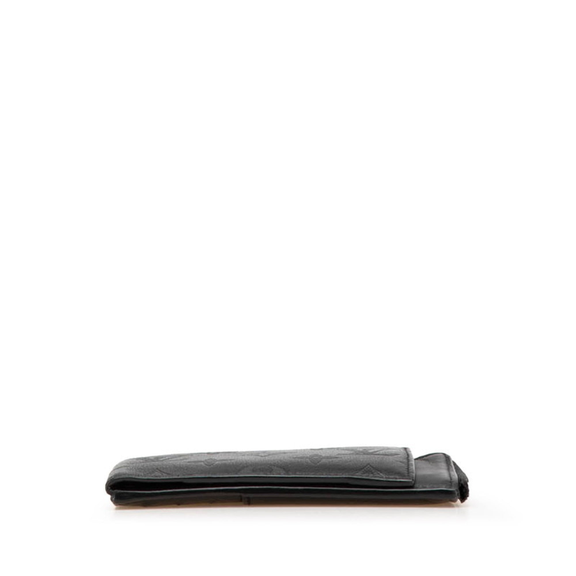 Louis Vuitton Black Noir Leather Coin Purse/Coin Case