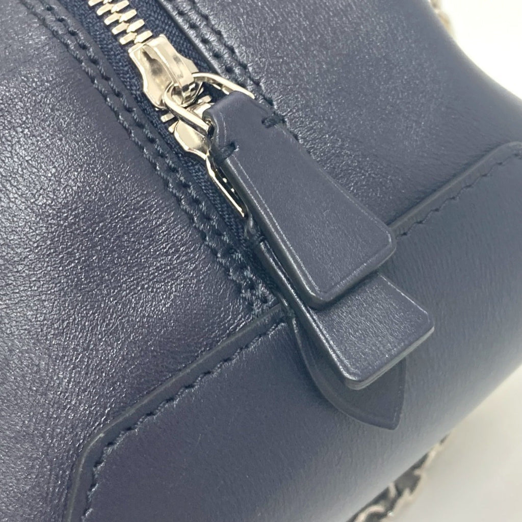 Louis Vuitton Beige Black Leather Handbag