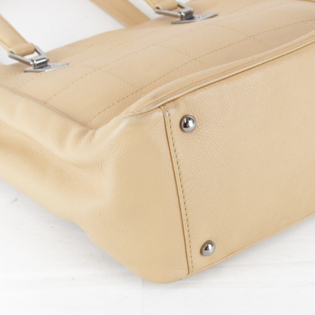 Chanel Beige Leather Tote Bag