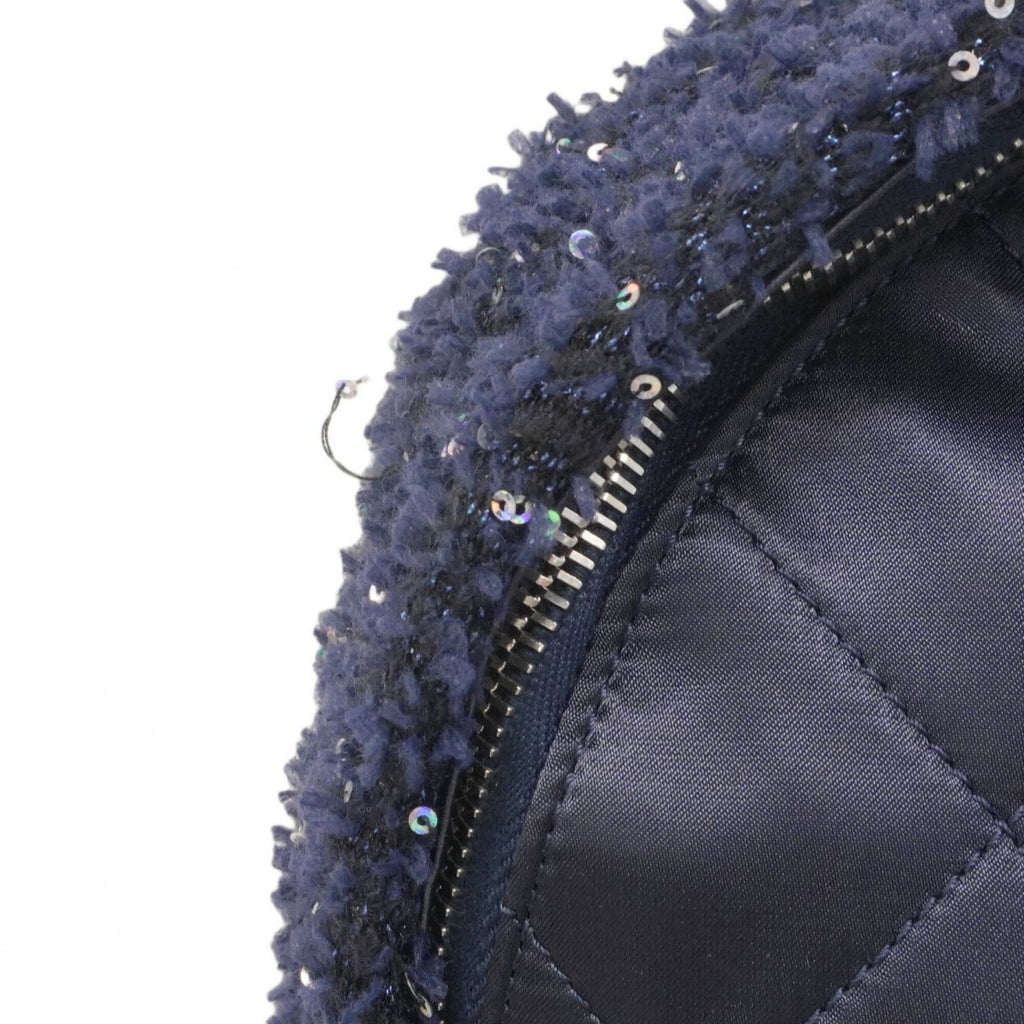 Chanel Navy Nylon Tweed Backpack