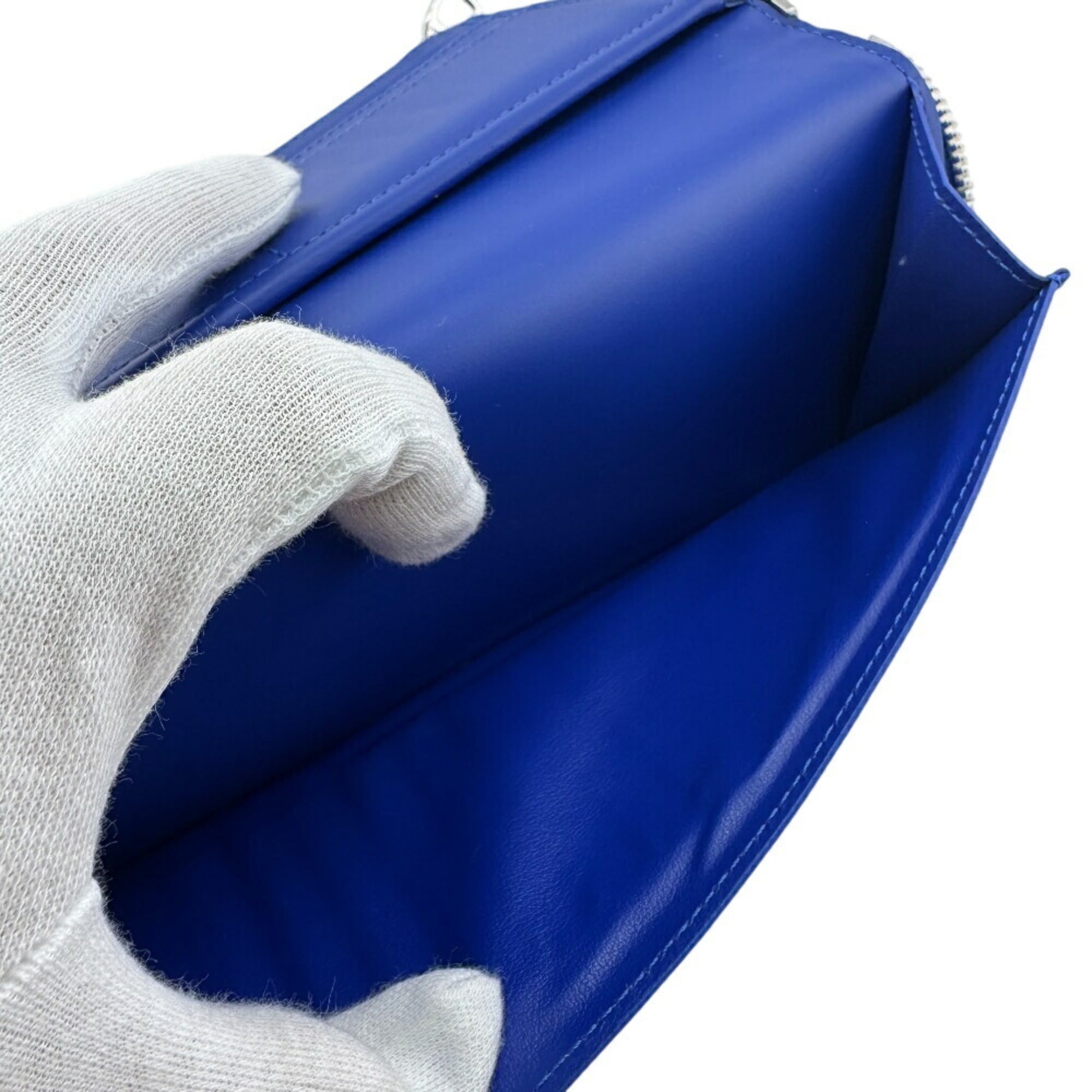 Louis Vuitton Blue Pink Leather Long Wallet