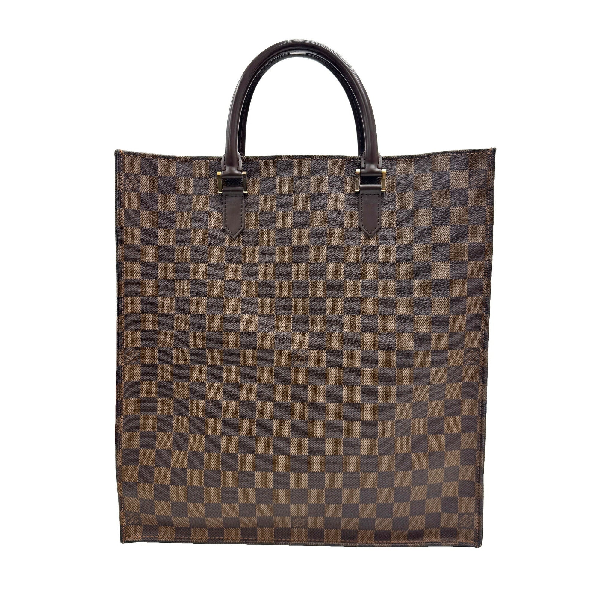 Louis Vuitton Damier Brown Ebene Damier Canvas Leather Handbag