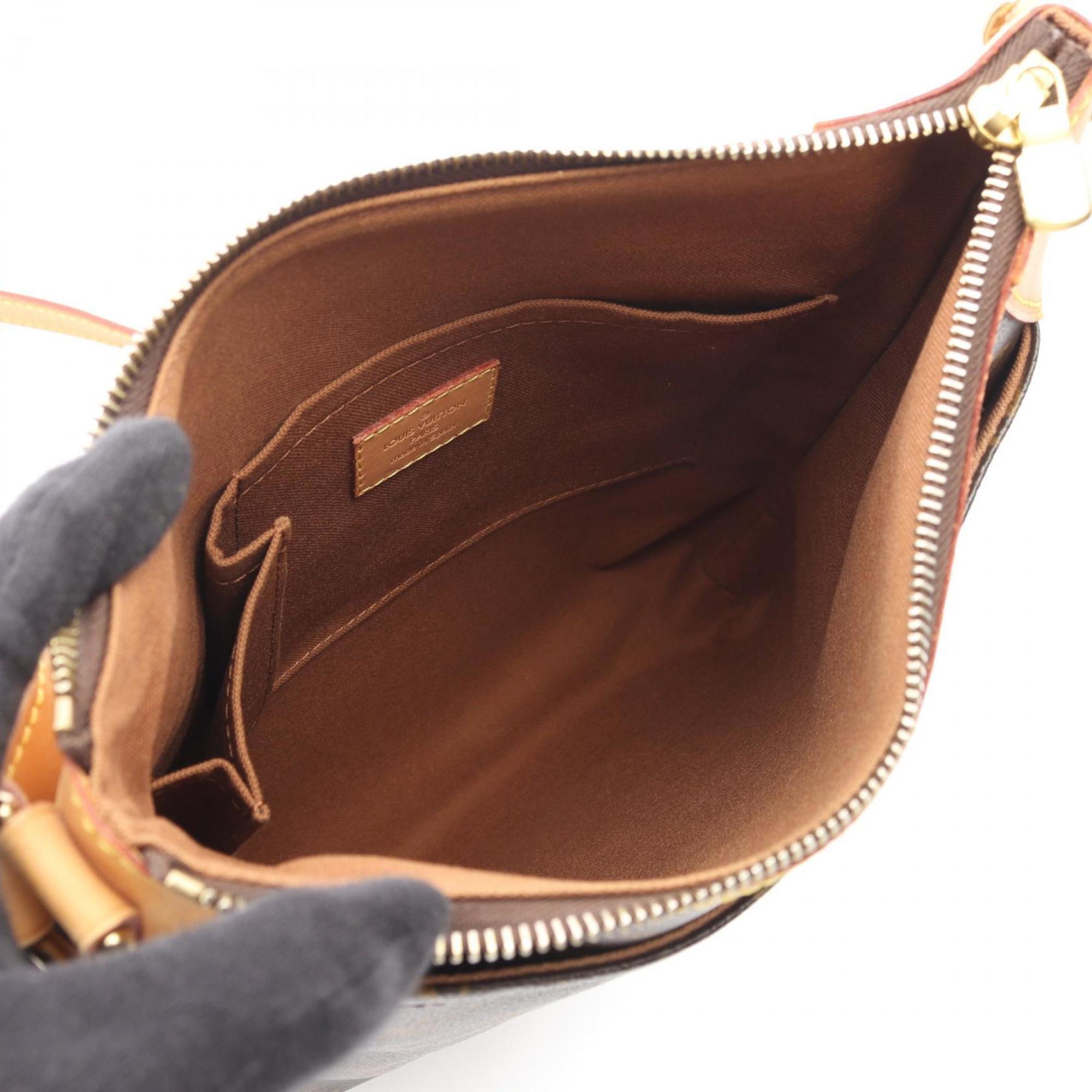 Louis Vuitton Brown Monogram Coated Canvas Leather Shoulder Bag