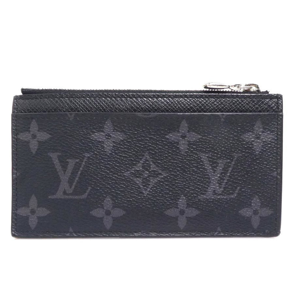 Louis Vuitton Black Gray Pvc Leather Coin Purse/Coin Case