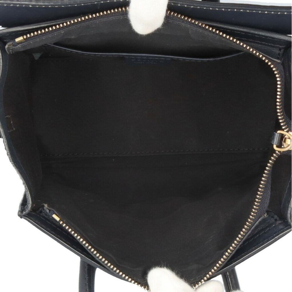 Celine Navy Leather Shoulder Bag