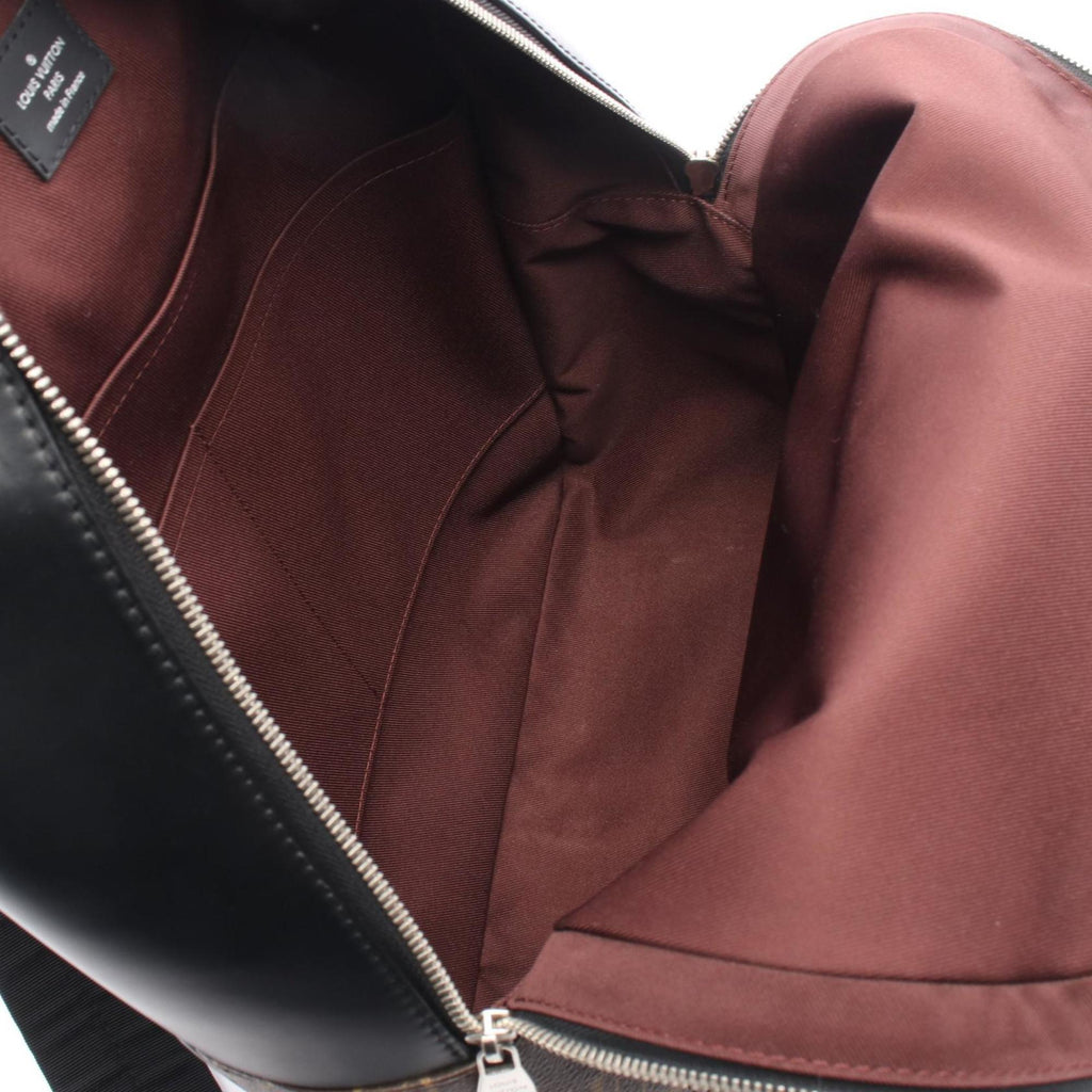 Louis Vuitton Black Brown Monogram Macassar Coated Canvas Leather Backpack