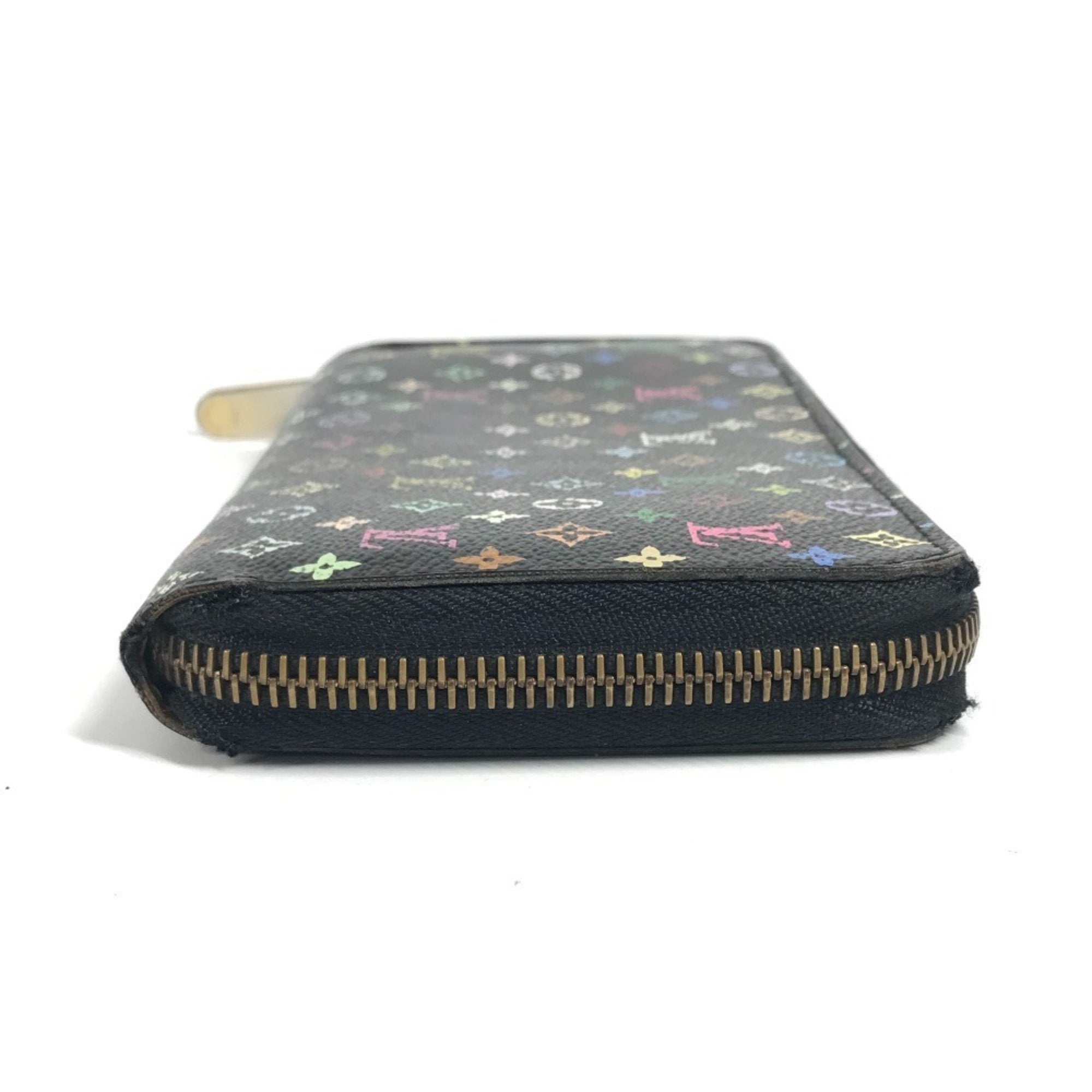 Louis Vuitton Black Multi-Color Noir Monogram Multicolore Canvas Long Wallet