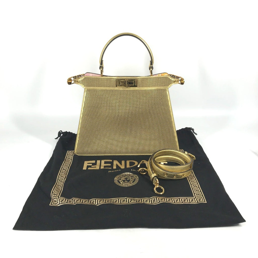 Fendi Gold Leather Handbag