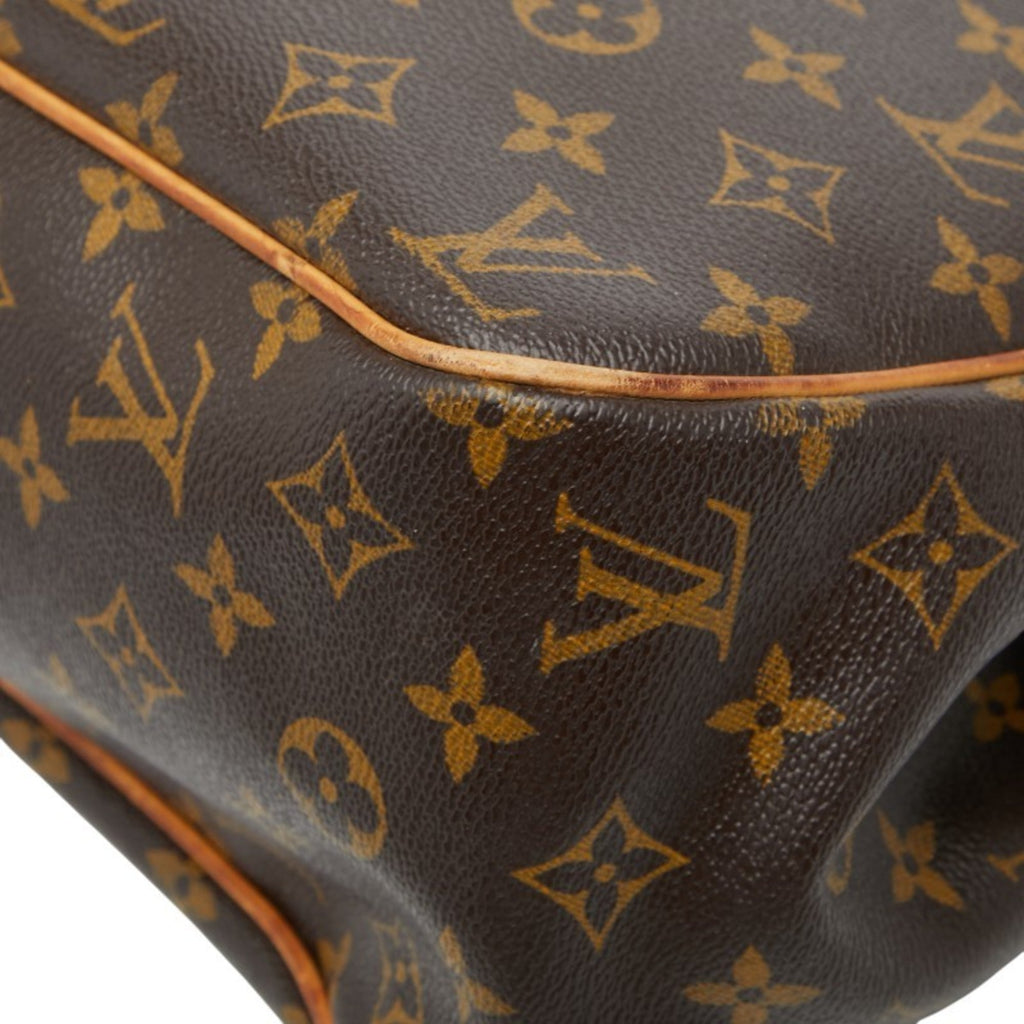 Louis Vuitton Brown Pvc Leather Shoulder Bag Tote Bag