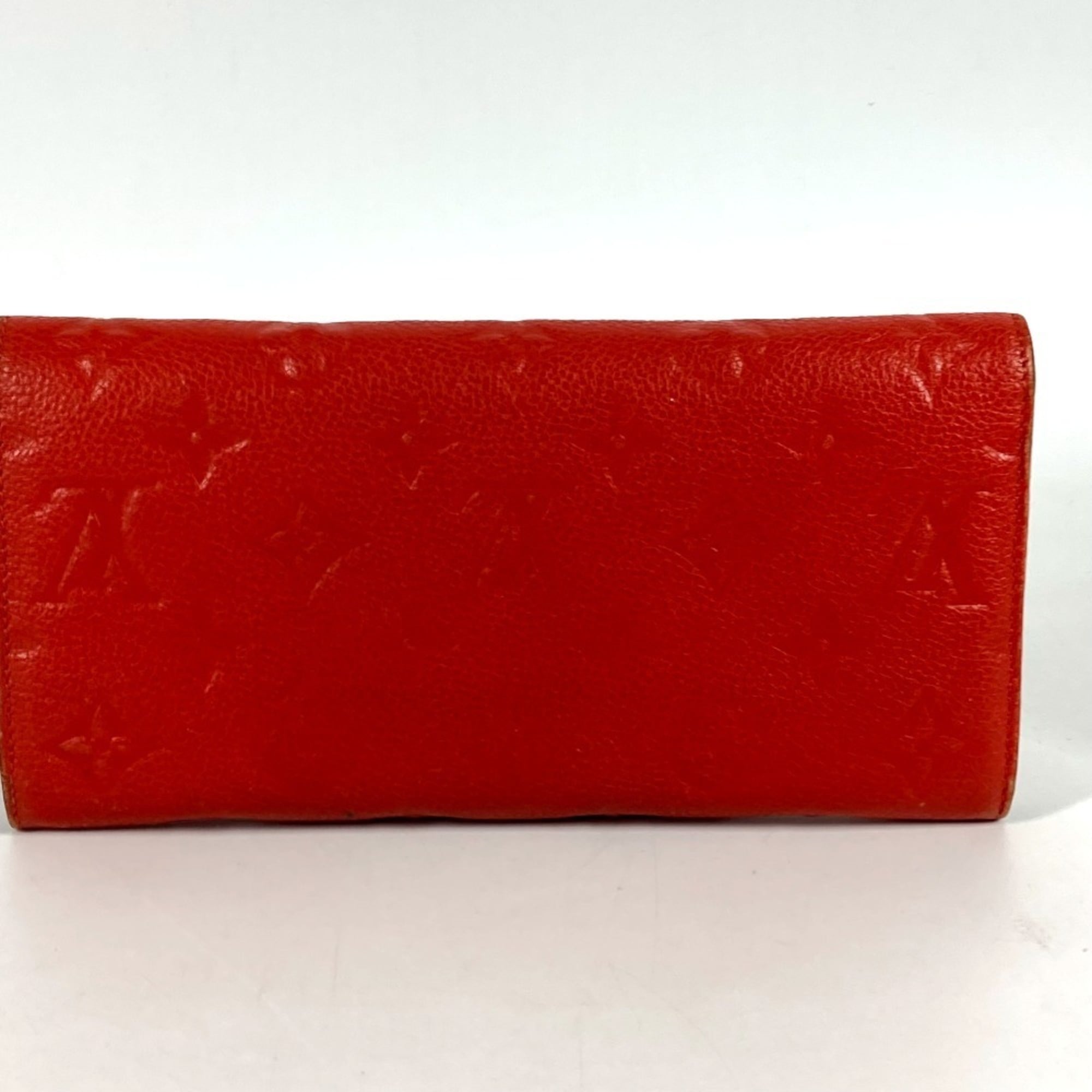 Louis Vuitton Auriane Red Color Monogram Empreinte Long Wallet