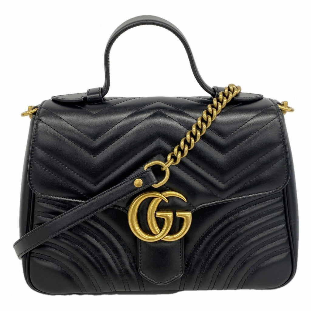 Gucci Black Leather Handbag (Pre-Owned)