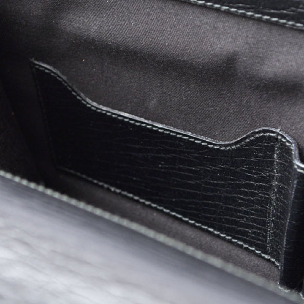 Gucci Black Leather Briefcase (Pre-Owned)