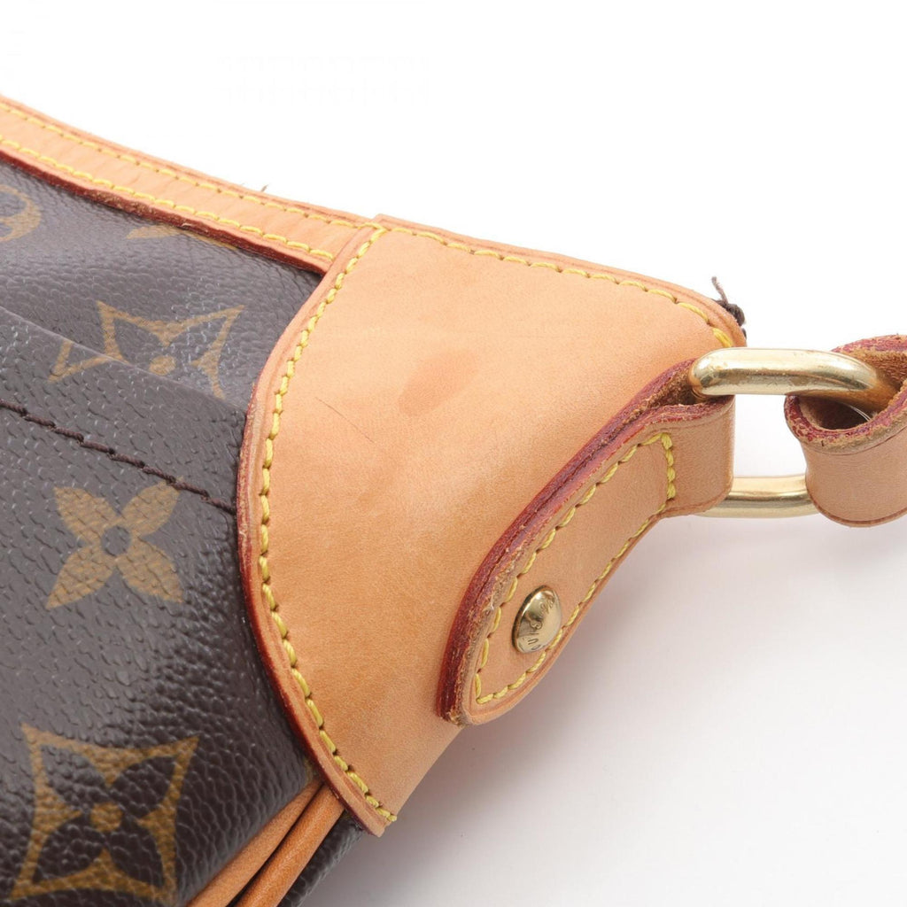 Louis Vuitton Brown Coated Canvas Leather Shoulder Bag