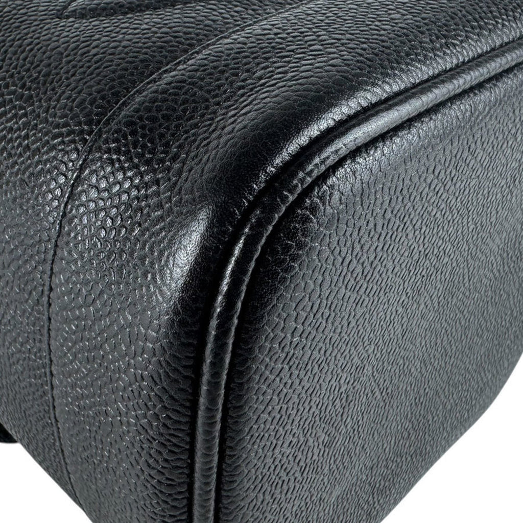 Chanel Black Grained Calfskin Handbag Vanity Bag