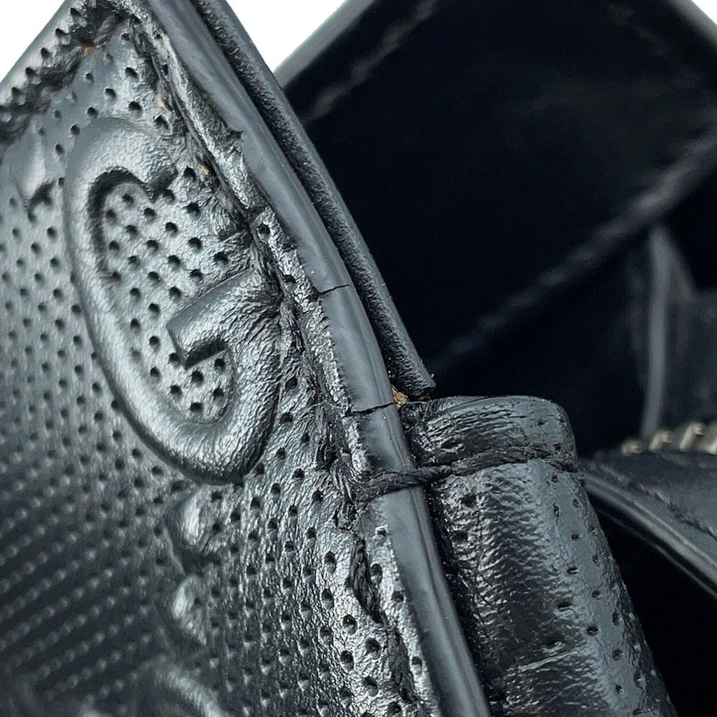 Gucci Black Leather Handbag Tote Bag (Pre-Owned)