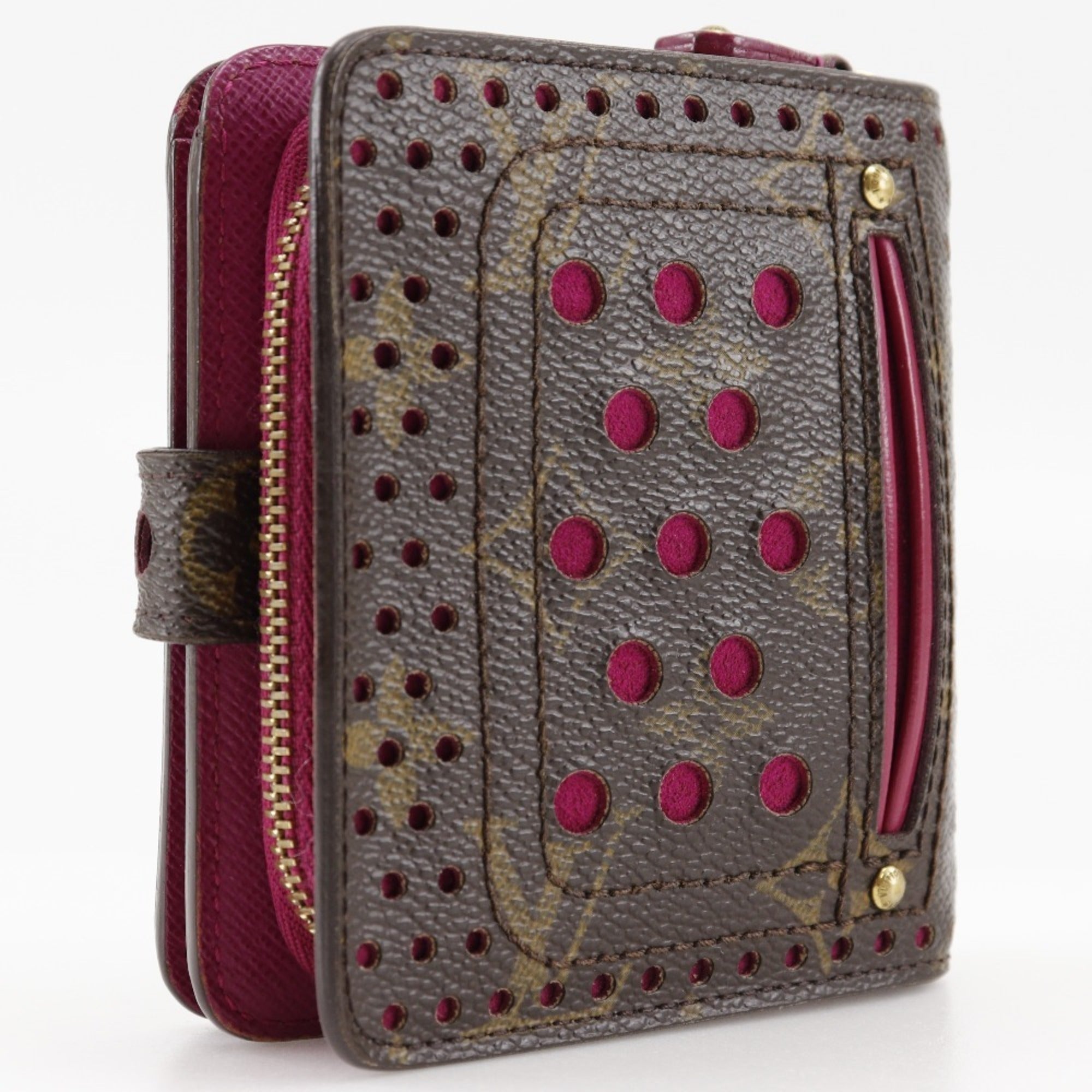 Louis Vuitton Brown Fuchsia Monogram Pink Monogram Wallet