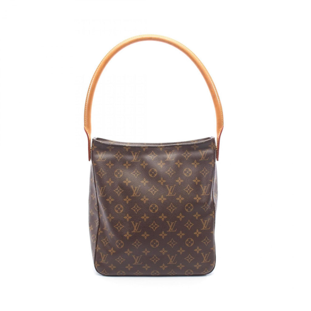 Louis Vuitton Brown Coated Canvas Leather Shoulder Bag
