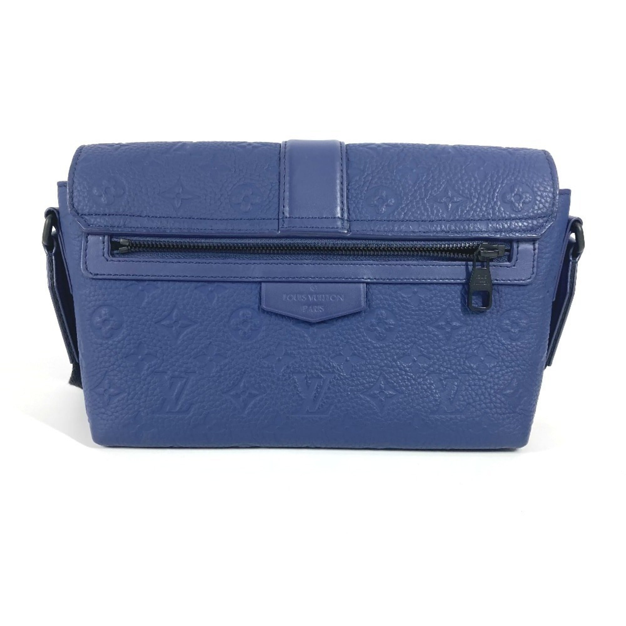 Louis Vuitton Blue Leather Shoulder Bag