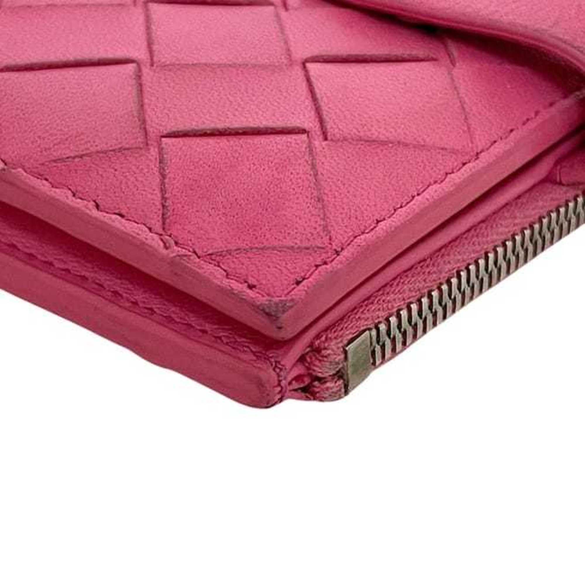 Bottega Veneta Pink Intrecciato Wallet (Bi-Fold)