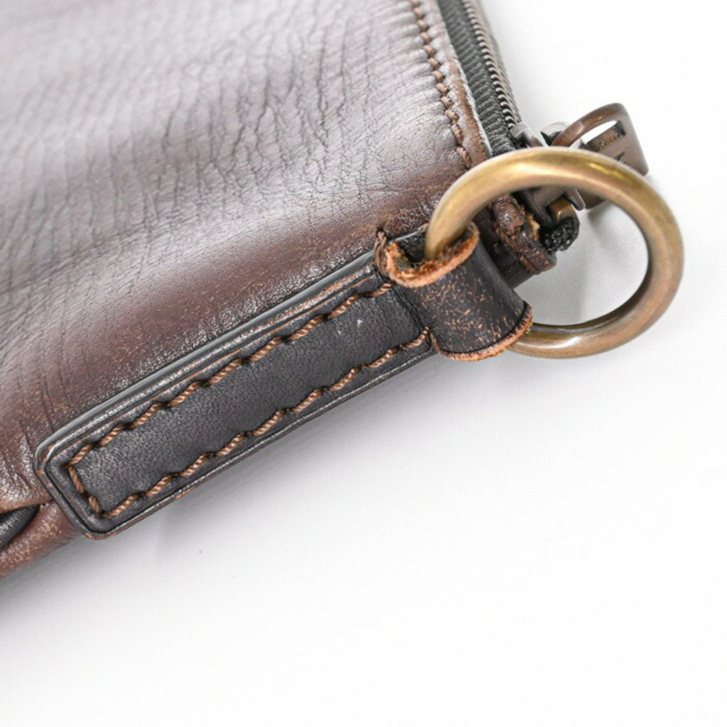 Louis Vuitton Dark Brown Leather Pochette Shoulder Bag