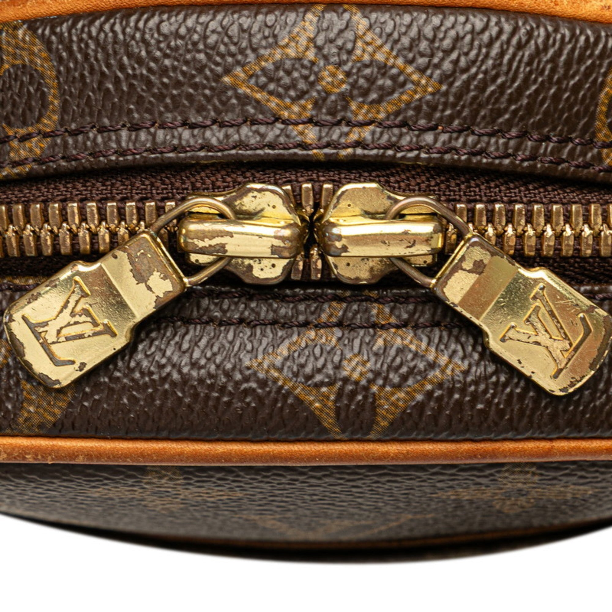 Louis Vuitton Brown Pvc Leather Sling Bag