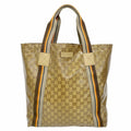 Gucci Gold Coated Canvas Tote Bag (Pre-Owned)
