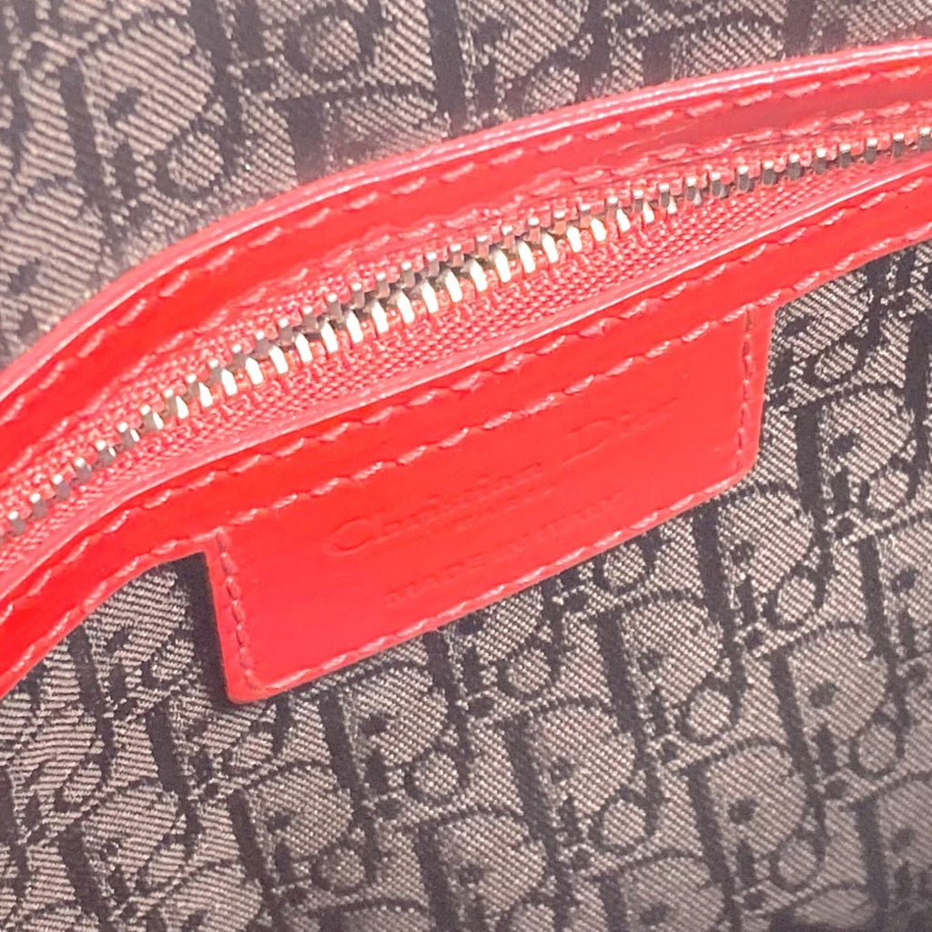 Christian Dior Red Color Leather Handbag Shoulder Bag (Pre-Owned)