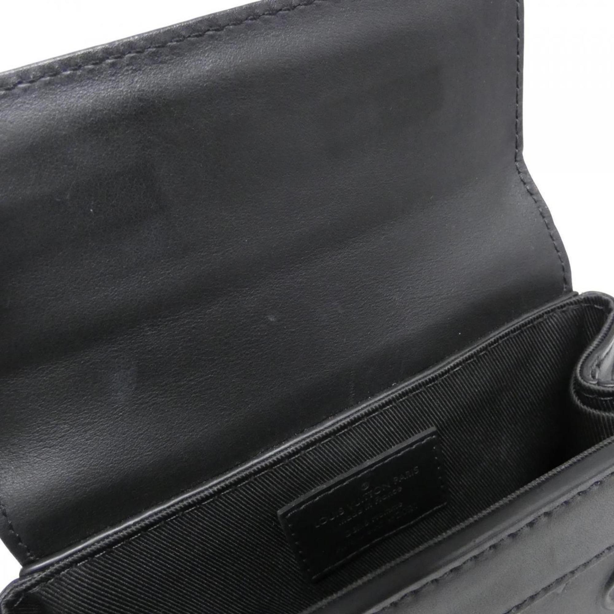 Louis Vuitton Black Leather Shoulder Bag